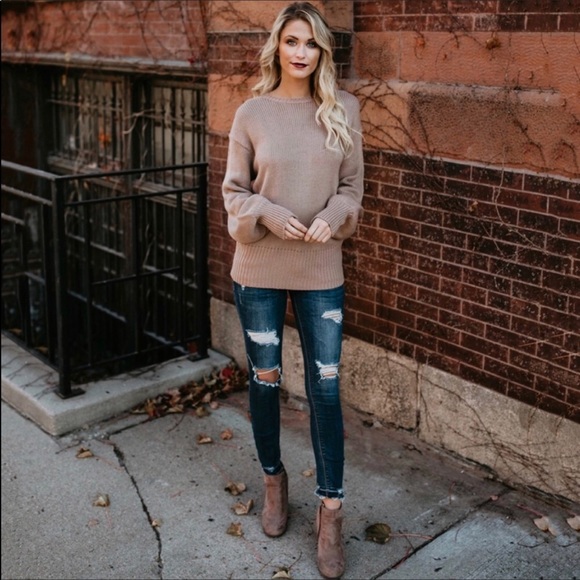 🍁New🍁Open tie back Sweater - Picture 4 of 8